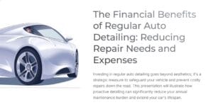The Financial Benefits of Regular Auto Detailing: Reducing Repair Needs and Expenses